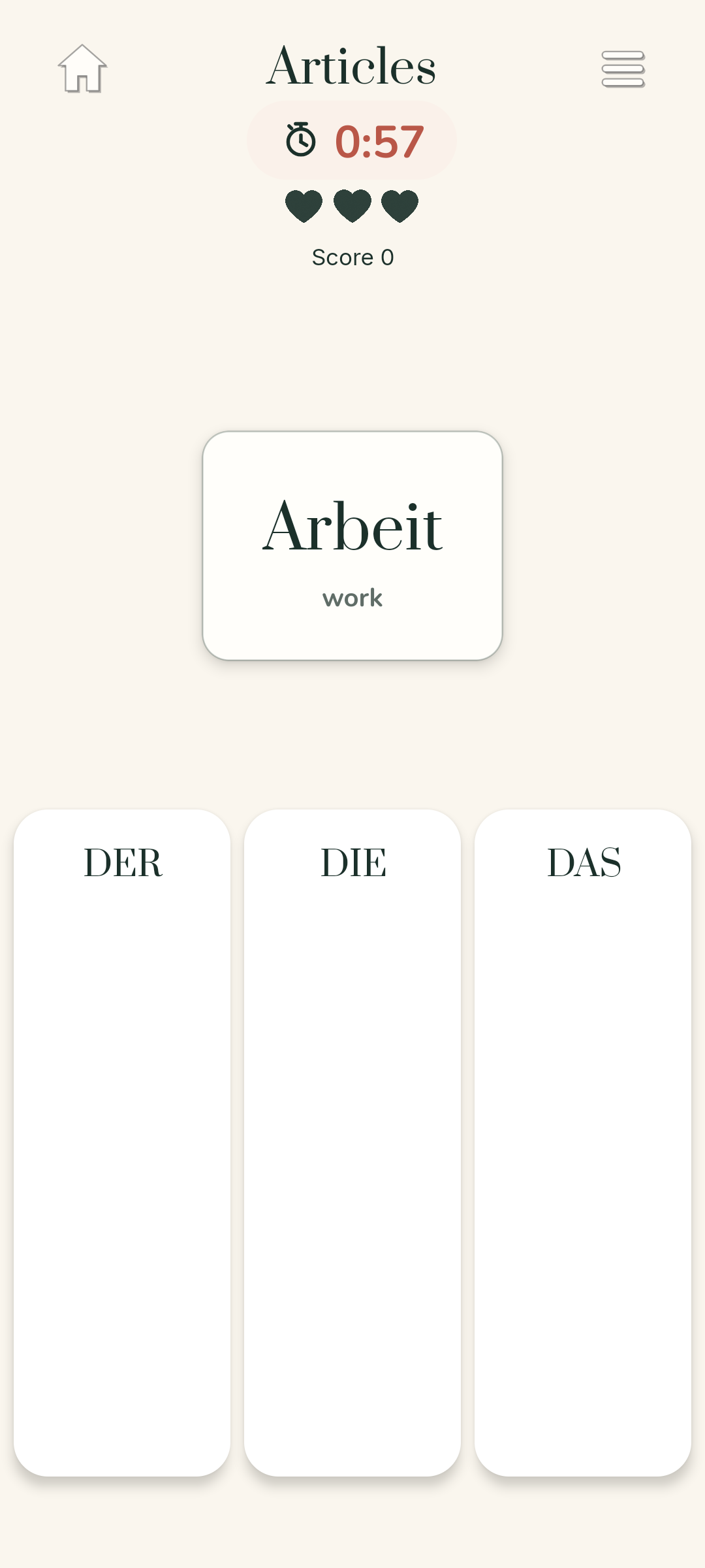 Saymo German article practice